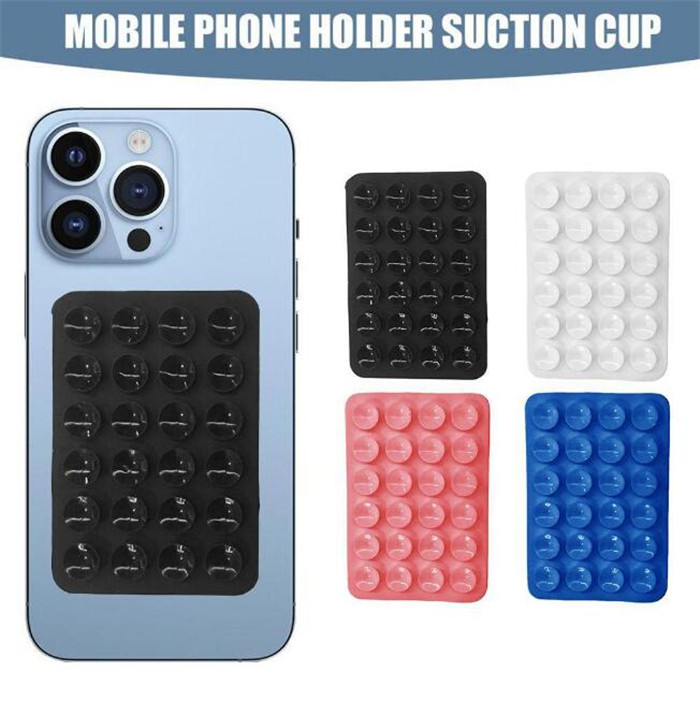 Double Side Silicone Suction Pad For Mobile Phone Holder Fixture Suction Cup Backed 3M Adhesive Silicone Rubber Sucker Pad Mount for iphone samsung