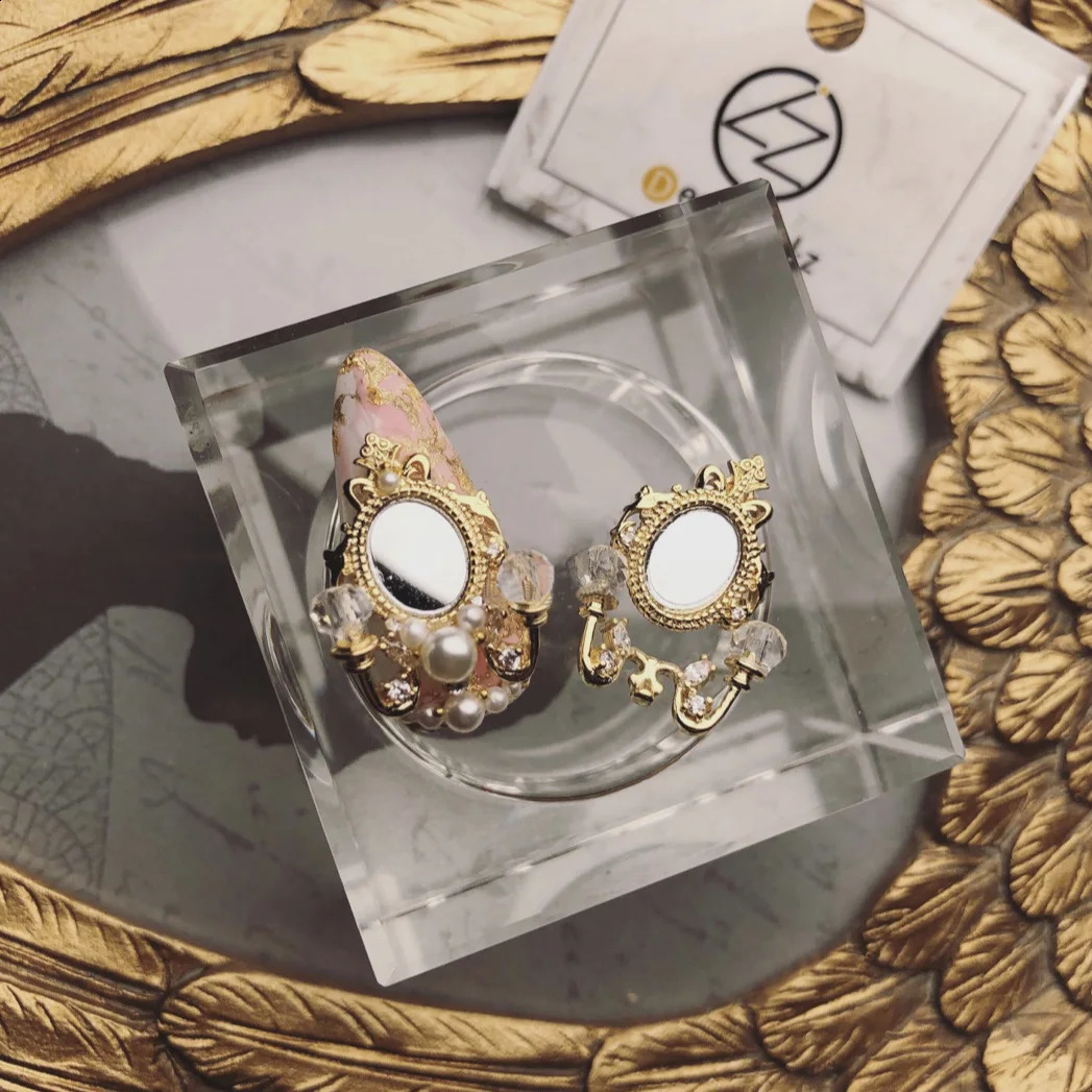 10pcs TN4915 Alloy Zircon mirror Nail Art Crystals nail jewelry Rhinestone nails accessories supplies decorations charms 240701