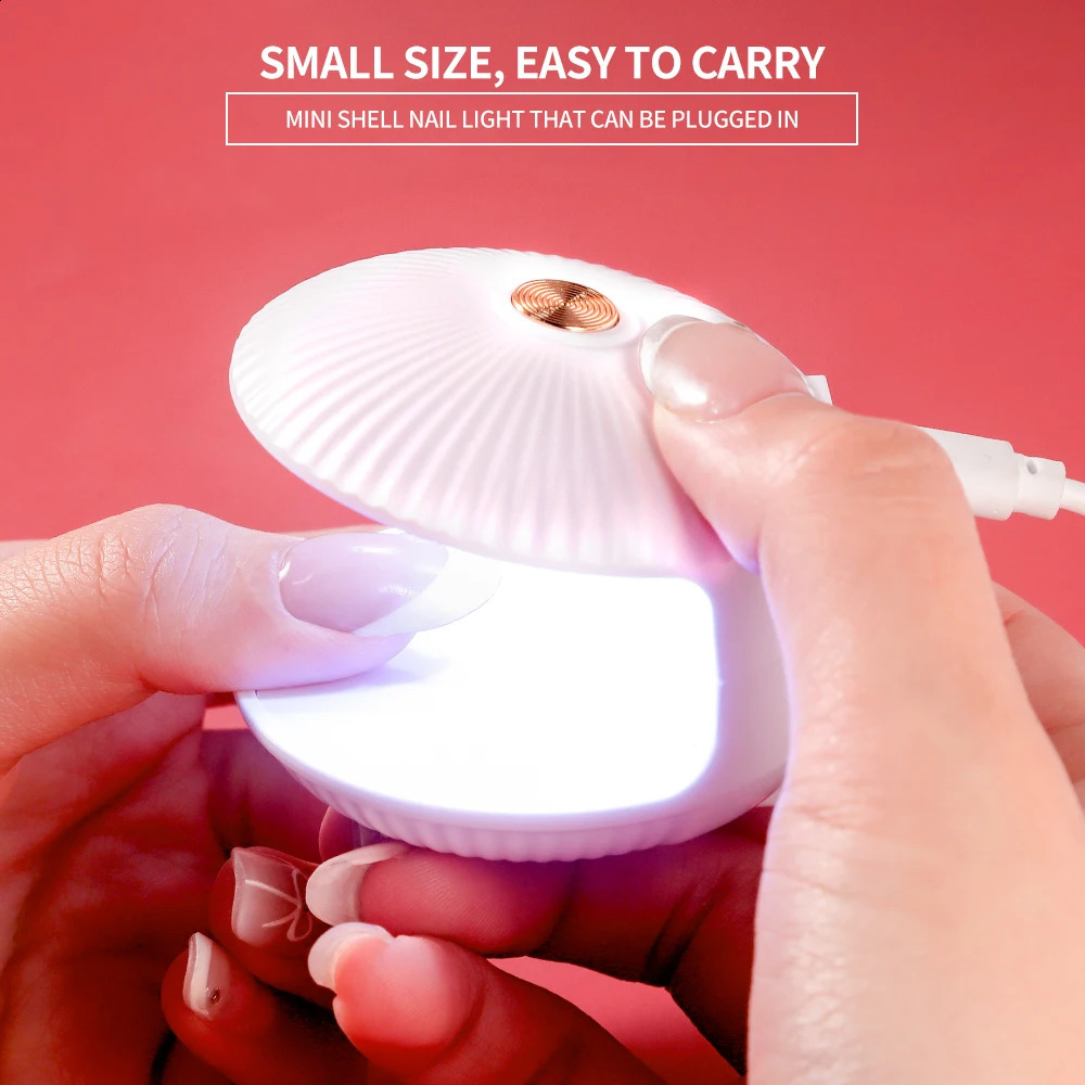 Mini Nail Dryer UV LED Lamp Machine Shell Single Finger Potherapy Machine for Nails UV Gel Polish Quick Drying Manicure Tools 240701