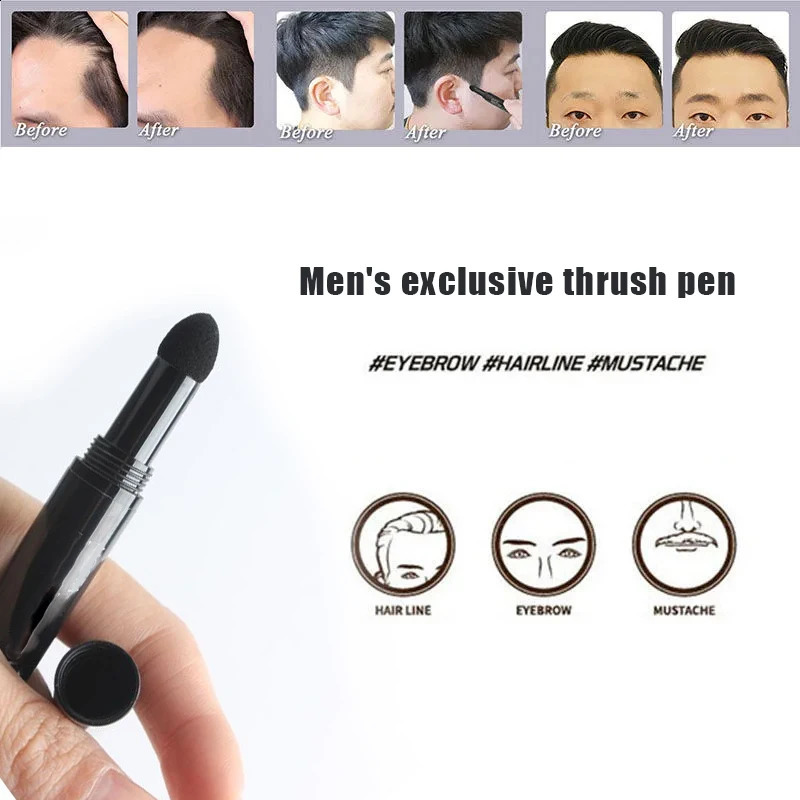 Men Eyebrow Pencil Natural Eyebrow Powder Concealer Pen Eyebrow beard Hairline Filling Naturally Waterproof And Long-lasting Cos 240701