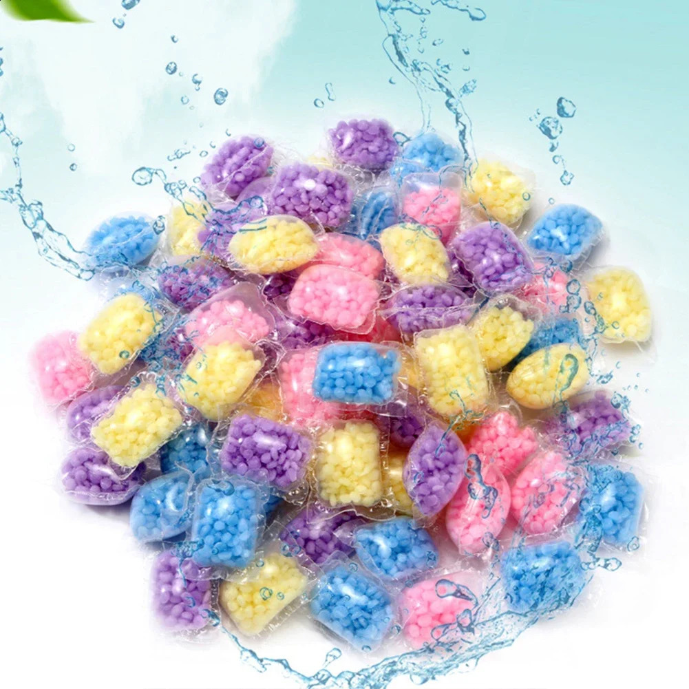 100Pcs Detergent Liquid Capsule Ball Anti Static Washing Clothes Fragrance Beads Lasting for Washing Machine 240701