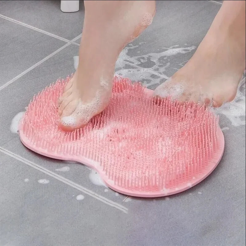 Rubbing Foot Pads Silicone Foot Massaging Tools Bathroom Foot Massage Pads Bathing Foot Brushes Lazy People Bathing Back Mas 240701