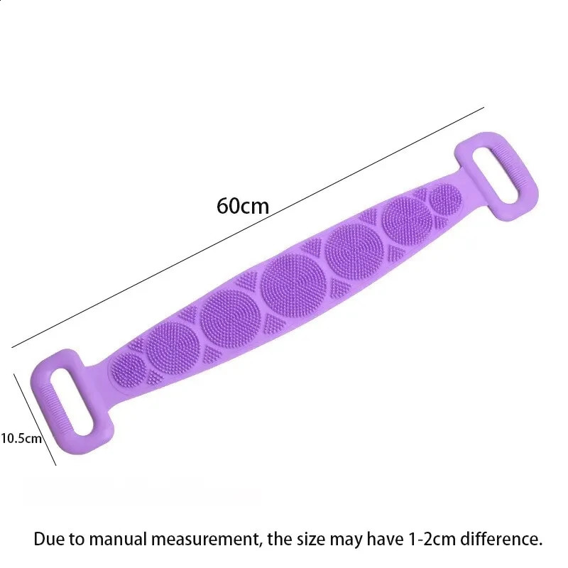 Body Sponge Silicone Brushes Bath Towels Scrubber Rubbing Back Peeling Massage Shower Belt Extended Skin Clean Brushes 240701