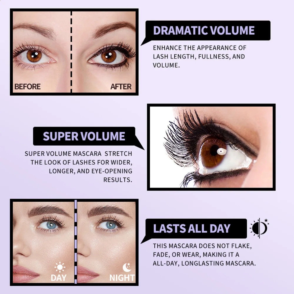 Cappuvini Mascara Natural Thick Curling Long-Lasting Quick-Drying And Anti-Scratch Eyelashe BLack And Brown Mascara Tube o240701