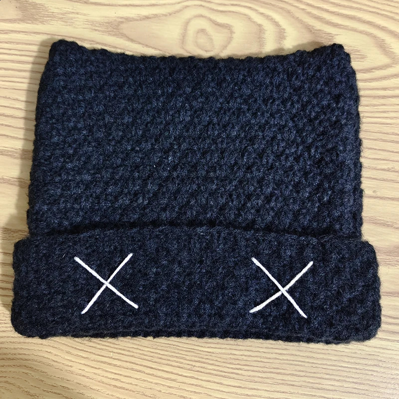 Y2k Devil Cat Ear Knitted Womens Hats Autumn and Winter Fashion Warm Korean Version Street Versatile Pullover Beanies for Men 240621