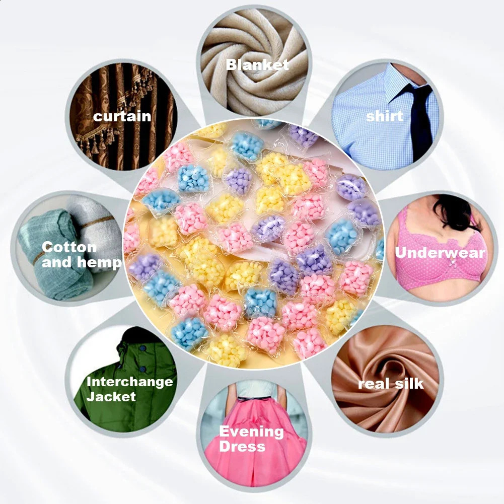 100Pcs Detergent Liquid Capsule Ball Anti Static Washing Clothes Fragrance Beads Lasting for Washing Machine 240701