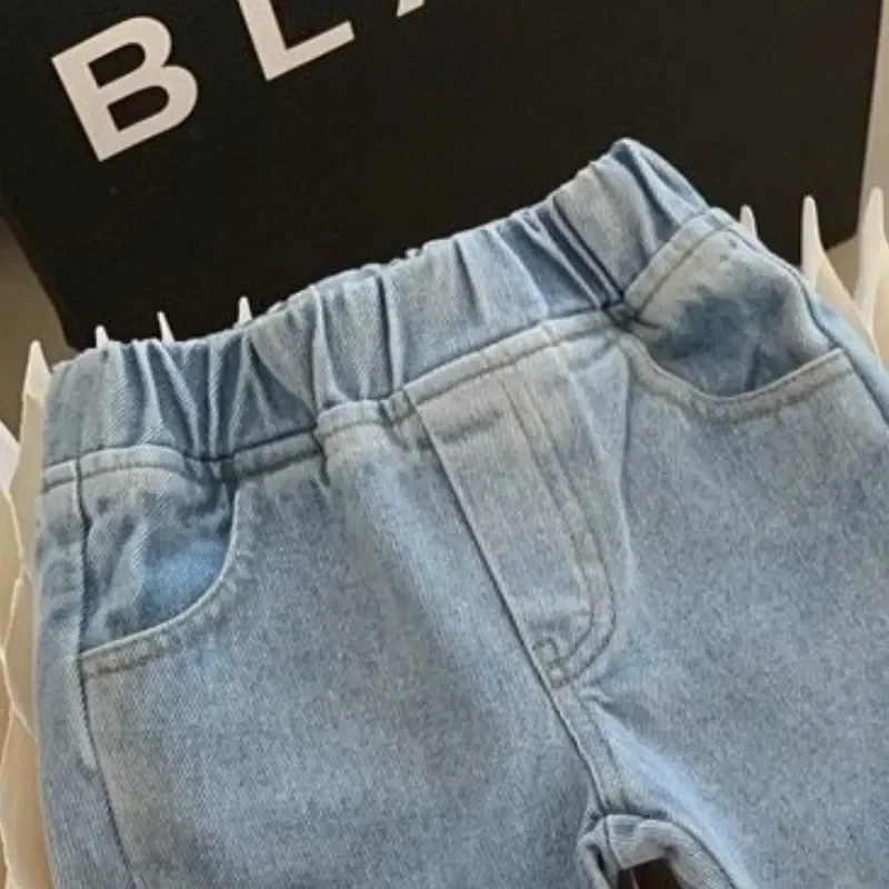 Baby Girl Bow Jean Flare Denim Trousers Pant Infant Toddler Child Elegant Preal Bell-bottomed Pant Baby Overalls Match 1-7Y 240701