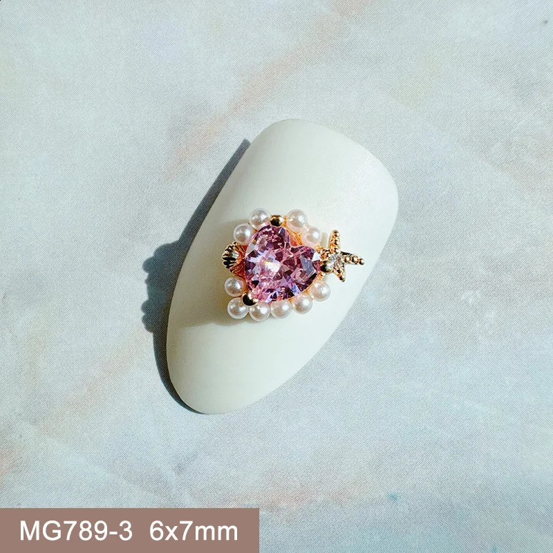 10pcs Valentines Day Love Heart Sailor Moon Nail Art Parts Zircon Crystal Manicure Nails Accesorios Supplies Decorations Charms 240701