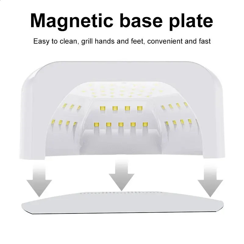 268W Power 57LEDs UV Lamp Dryer Machine for Nails Professional Gel Polish Drying Lamp With Four Timer Function for Manicure 240701