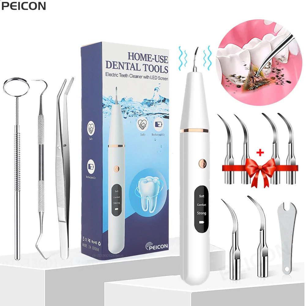 Ultrasonic Dental Tartar r Electric Ultra Sonic Dental Calculus r Plaque Removal Dental Tartar Eliminator 240701