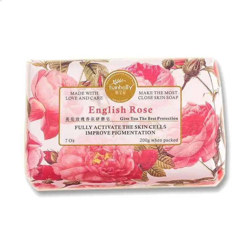200g French Fragrance Soap Lavender England Rose Gardenia Sea Salt Soap Bar Jabon Savon Glutathion Collagene Eclaircissant 240701