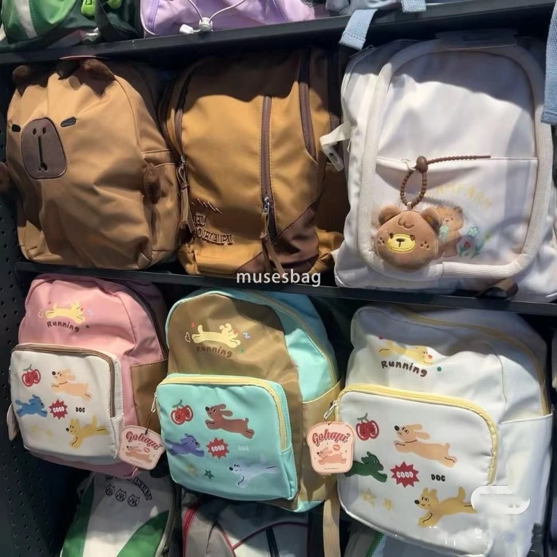 Fashionable Women's High end Baking Dog Classic Retro Backpack Cute Simple Large Capacity Casual New Style Versatile Backpack Student backpack