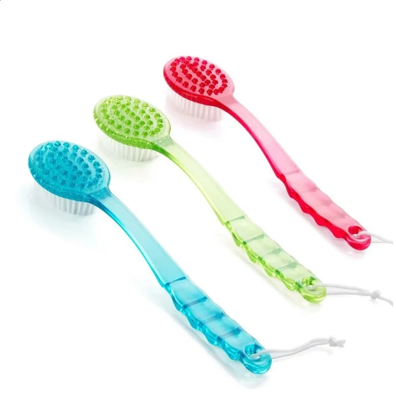 Bath Brush Back Body Bath Shower Sponge Scrubber Brushes With Handle Exfoliating Scrub Skin Massager Exfoliation Bathroom Brush 240701