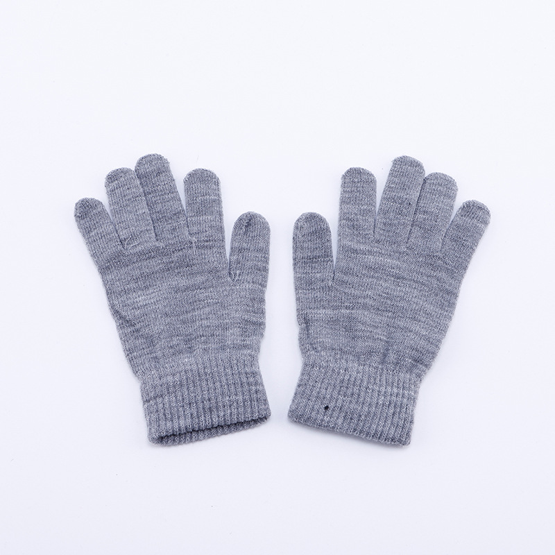 Magic gloves, solid color autumn and winter cycling warm gloves, unisex knitted sweater gloves for men and women