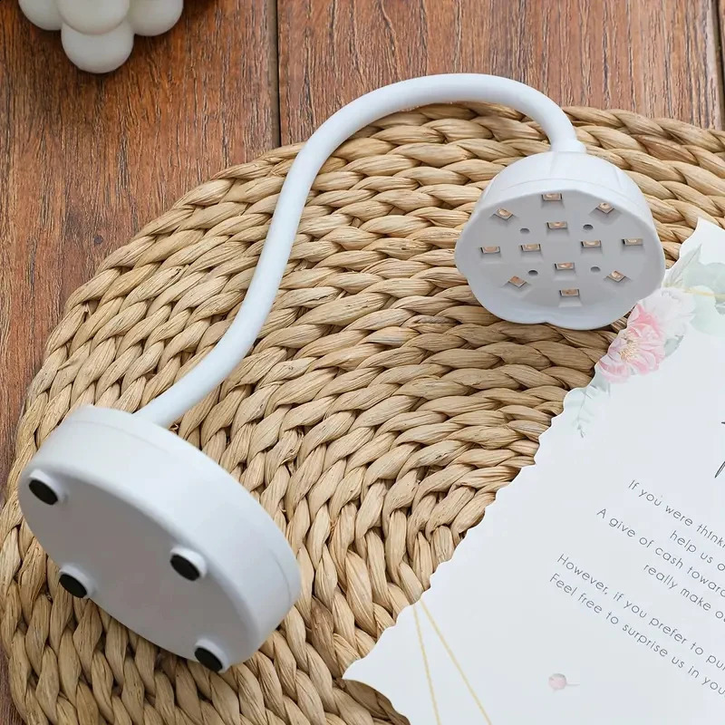 12LEDs Foldable LED UV Nail Lamp USB Rechargeable Nail Light with Automatic Sensing Gel Light For Polish Drying Manicure Tools 240701