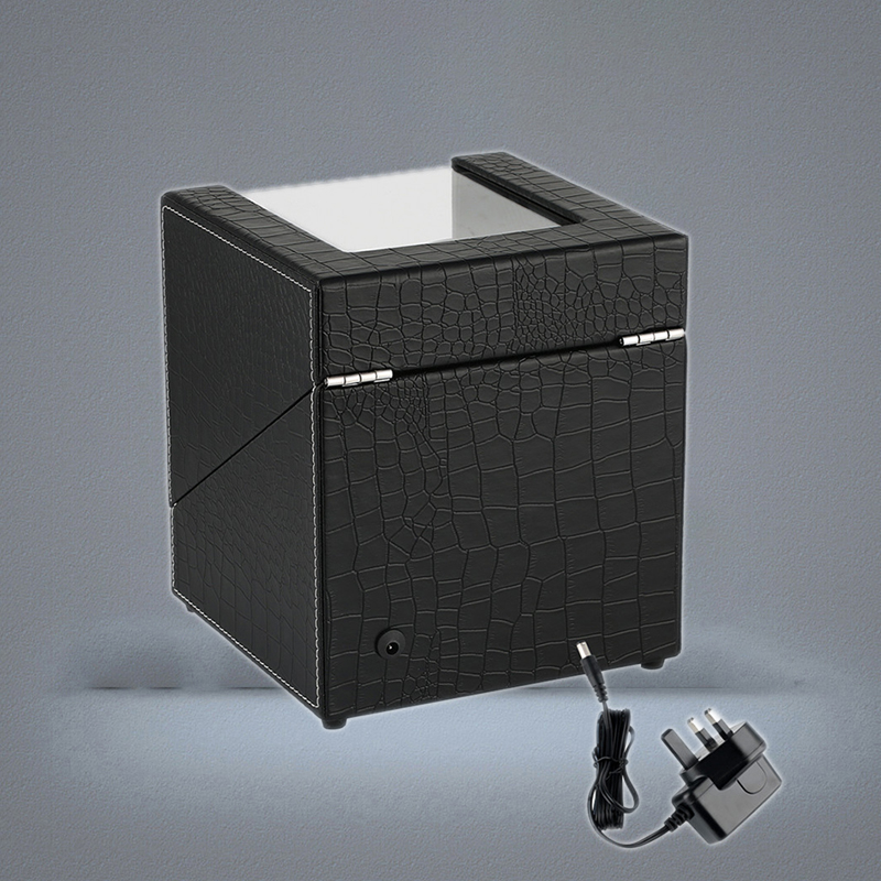 Black Automatic Watch Winder USUKAUEU Plug Adapter Mechanical Self Winding Box Double Motor Shaker Holders New Arrival