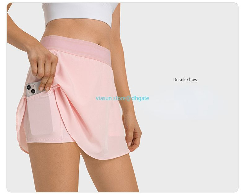 Ladies' yoga dress, comfortable, nude, anti-glare, tennis quick-drying, breathable, loose and casual yoga sports dress