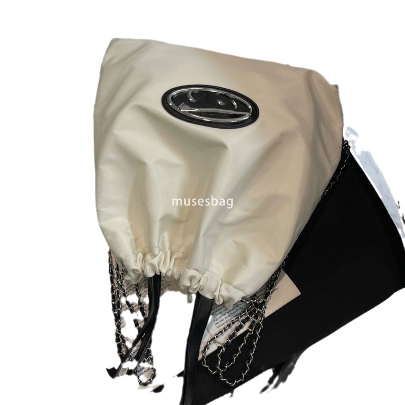 Western style women's high-end nylon fabric large capacity backpack new high-end and niche design large capacity drawstring single shoulder bag h