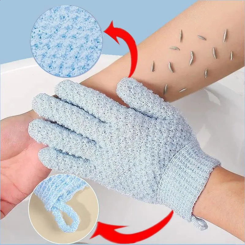 Five Finger Bath Gloves Creative Home Body Massage Sponge Lazy Bath Gloves Massage Elastic Bath Scrub Mud 240701