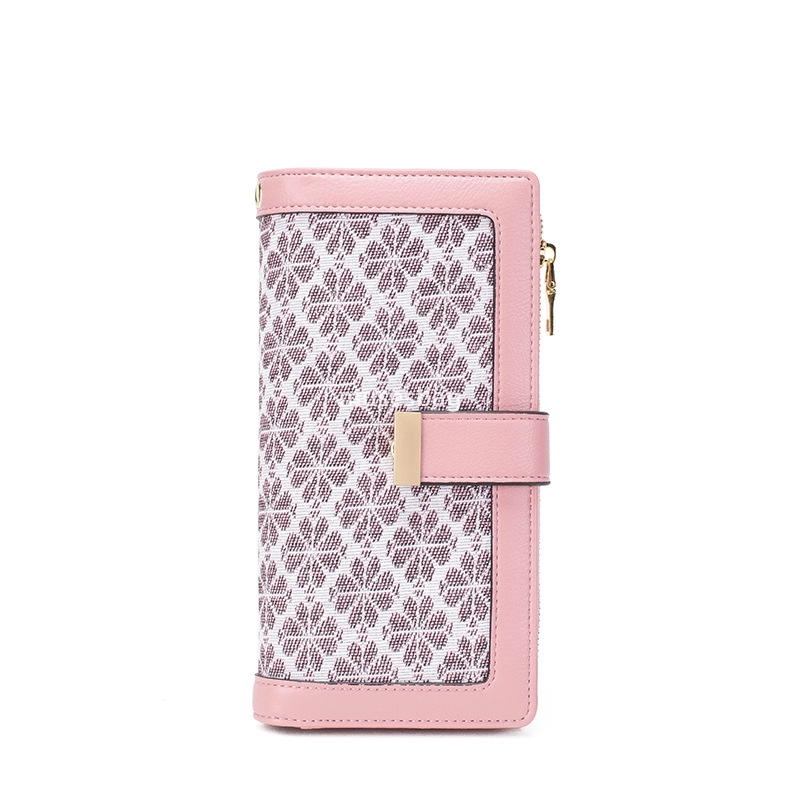 High end women's fashionable and minimalist long passport bag with colorful and versatile patterns zero wallet buckle lightweight and multifuncti