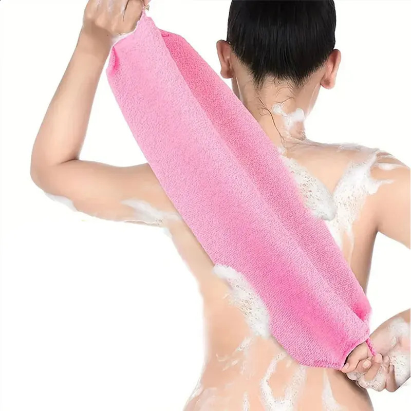 Stretchable Exfoliating Back Scrubber With Handles Neck Back Scrubber Bath Wash Towel Shower Washcloth Scrubber Strap 240701