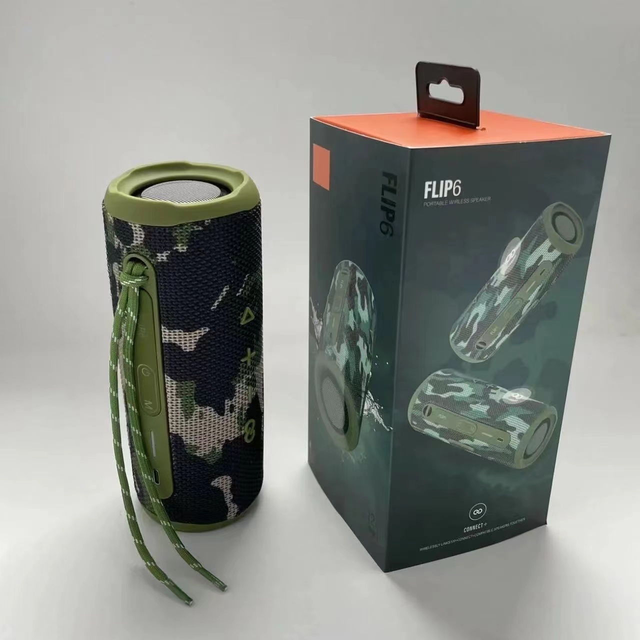 Bluetooth Speaker Portable IPX7 FLIP6 Waterproof speaker Outdoor Stereo Bass independent audio track 5 colors 12 hours continuous connection Fast low 