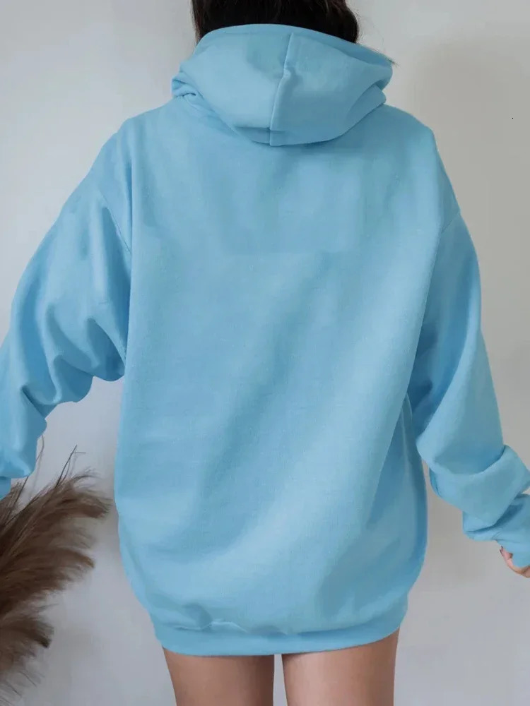 Womens Hoodie Drop Shoulder Sweatshirt Large Aesthetic Fashion Trend Clothing Pulling 2024 New Loose Hoodie Womens XS-3XL 240702