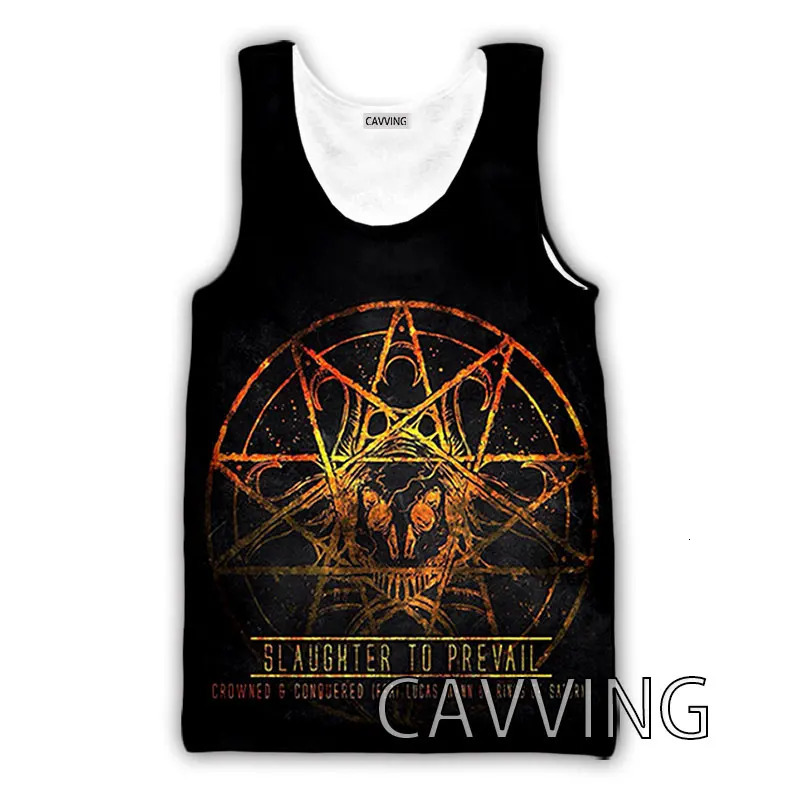 CAVVING 3D Printed Slaughter To Prevail Tank Tops Harajuku Vest Summer Undershirt Shirts Streetwear for Menwomen 240701