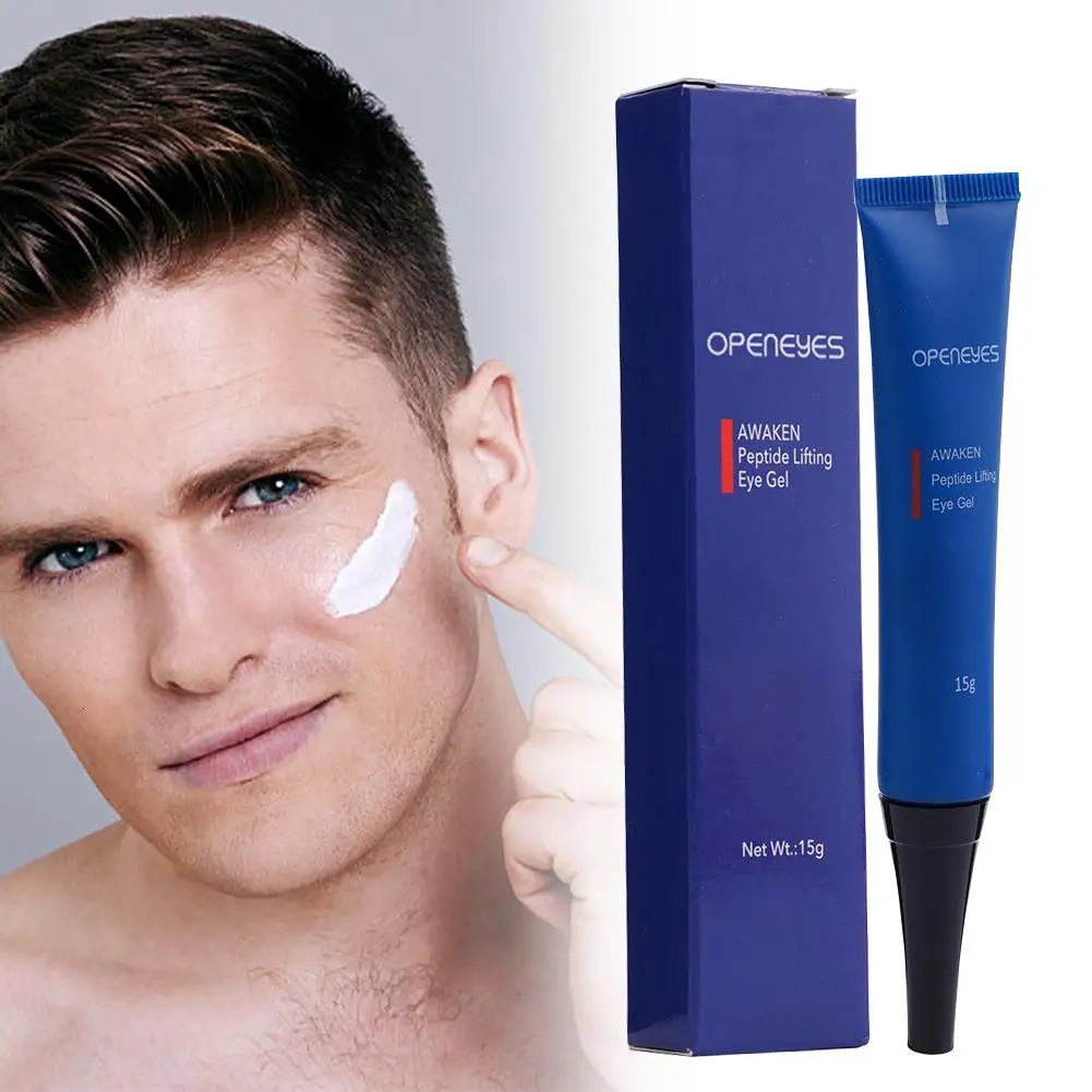 3 pieces of Openeyes Awakening Pep Enhancing Eye Gel Mens Eye Cream Lower Eye Cream used for puffing fine lines in black circles 240702