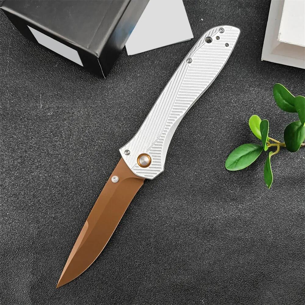 4Models 710FE-24 Seven | Ten Folding Knife 4 CPM-D2 Drop Point Blade Machined Aluminum Handles Outdoor Hunt Camp Survival Tactical Pocket Knives 710/7