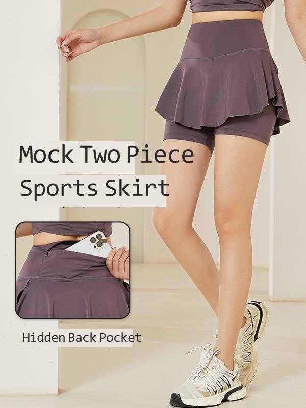 Skirts Lycra Tennis Pleated Skirt with Shorts Pocket Women Skort Badminton Running Shorts Workout Leggings 2024 New Blue White Y240508