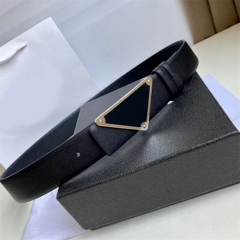 Designer Luxury Belt Triangle Buckle Women Men Ceinture Black Red White Fashion Waistband Classic Formal Lady Street Jeans Decor