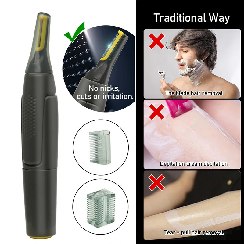 Ultra thin precision trimmer electric nose hair trimmer mini portable ear trimmer mens nose hair shaver waterproof safe 240703