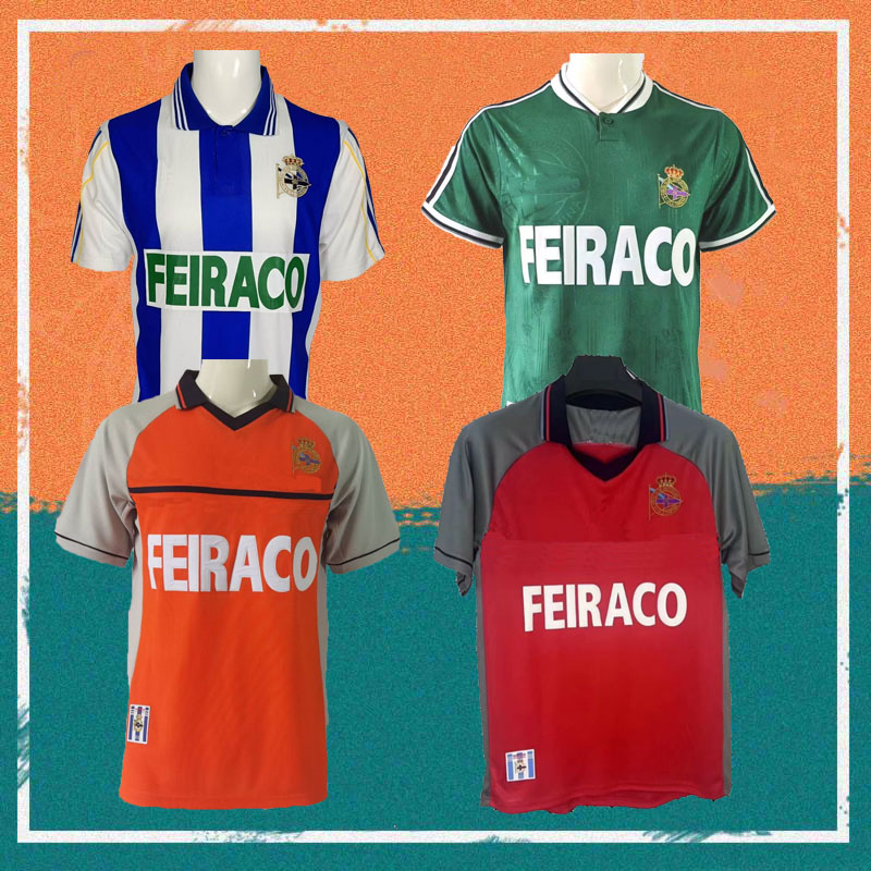 1999/2000 Real Club Deportivo de La Coruna soccer jersey 98/99/00 Home Blue Football Shirts Depor Uniforms Sales