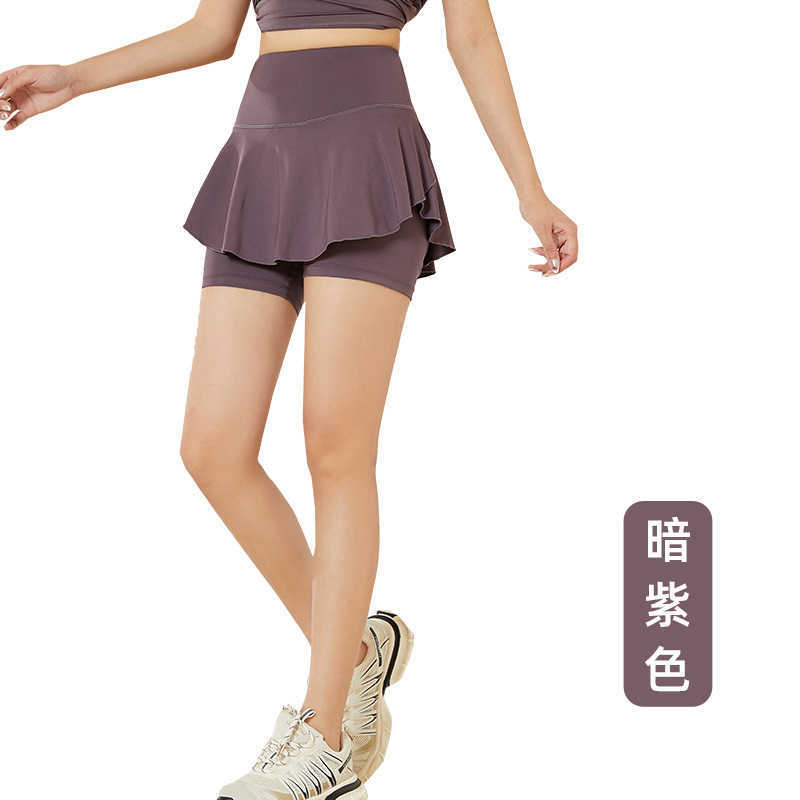 Skirts Lycra Tennis Pleated Skirt with Shorts Pocket Women Skort Badminton Running Shorts Workout Leggings 2024 New Blue White Y240508