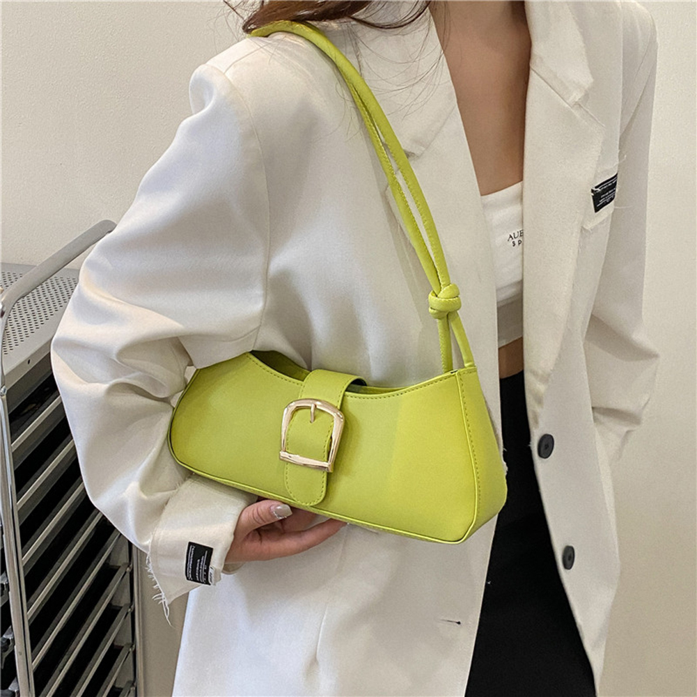 Women Handbag PU Leather Underarm Fashion Solid Color Hobos Shoulder Crossbody Bags Casual Handbags Totes Pouch ddmymoon