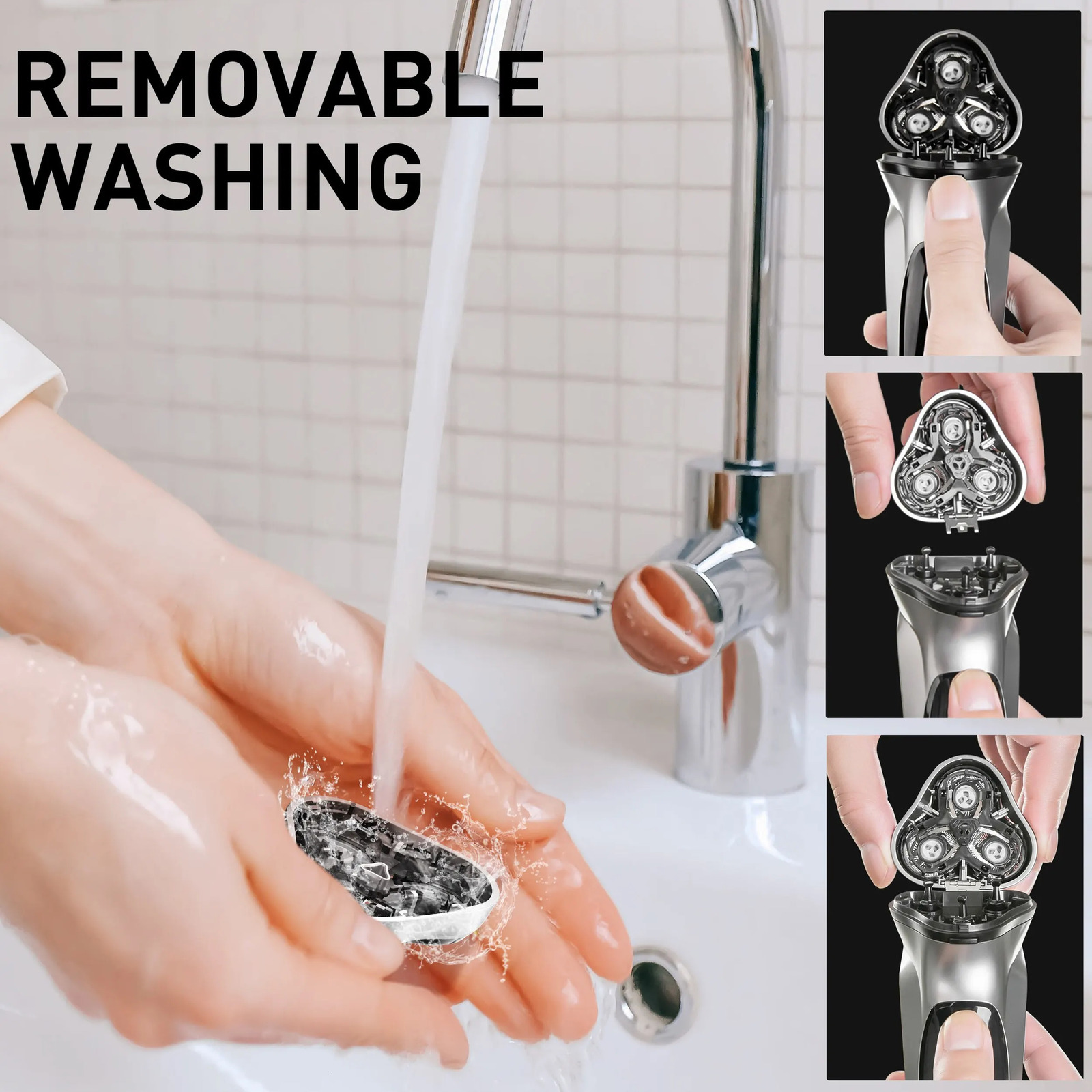 ENCHEN Blackstone Electric Rotating Razor Mens Floating Blade Washable C-type USB Charging Razor 240703
