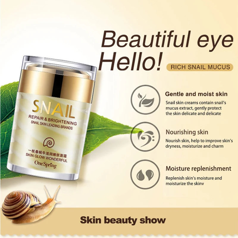 Skin care set Snail cream Collagen cream Anti aging skin cream Fade dark circles under eyes eye bags 240702
