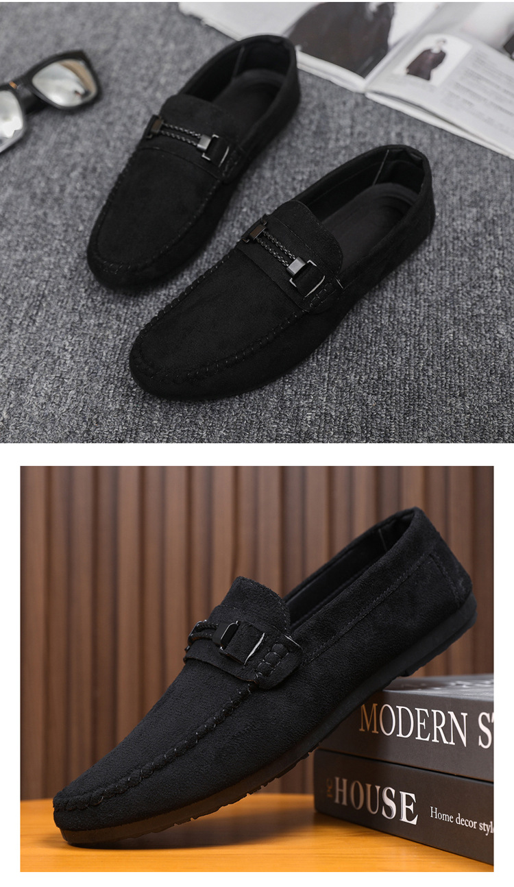Wearable Ddmysports Breathable Shoes British Soft Soled Lightweight Men S Fashion Formal Slip On Black Outdoor Shoes lip