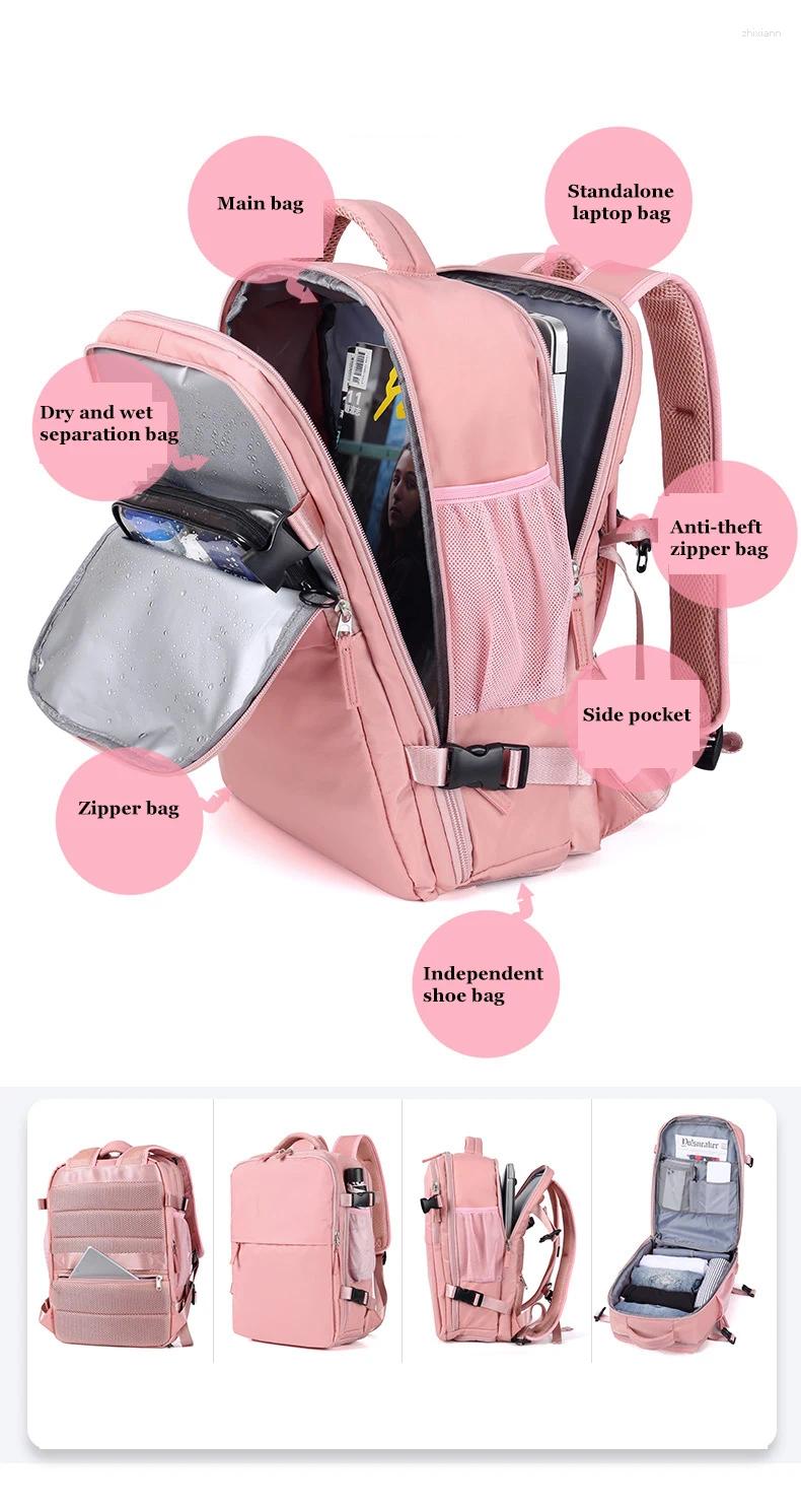 2025 NEW 2025 NEW School Bags Business Backpack Women Mountaineering Bag Teenage Girl 15.6 Inch Laptop Independent Shoe Travel Outdoor zhanyishengli