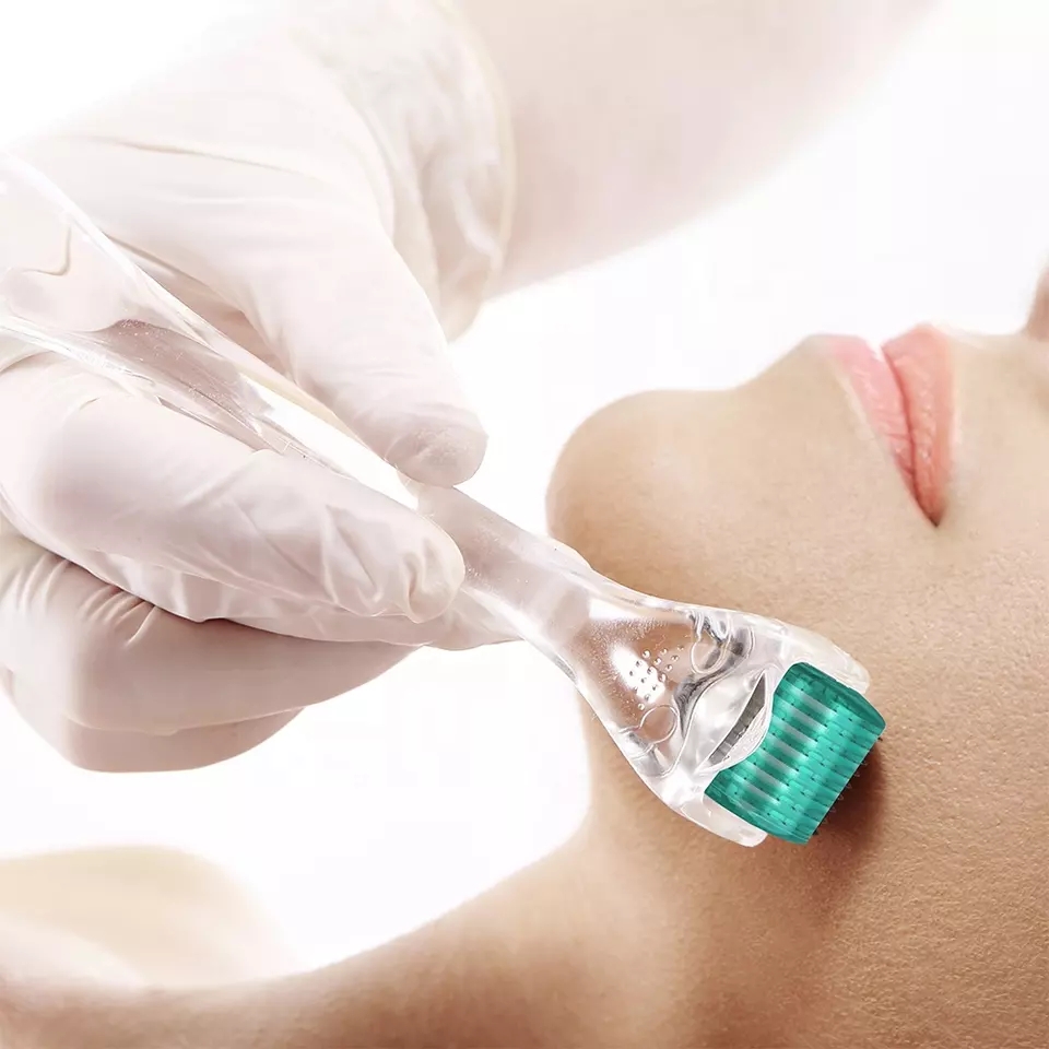 Mezoroller DRS 192 Real Needles Beard Derma Roller Microneedling for Hair Re- Growth Skin Care Body Treatment Microneedle MTS