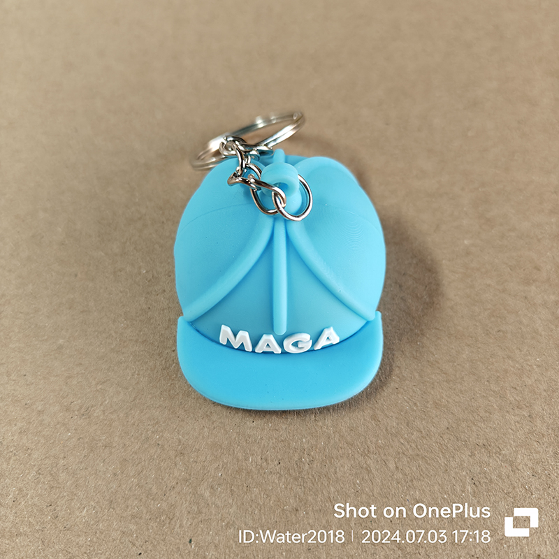 MAGA Cap Keychain Macaron Cartoon Cute Car Accessories USA Make America Great Again Key Chain