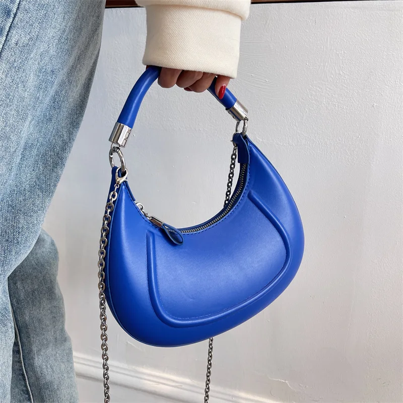 Woman Hobo Bag Luxury Design New Vintage Handbag Leather Clutch Purse Small Shoulder Bags For Woman Chain Crossbody Bags