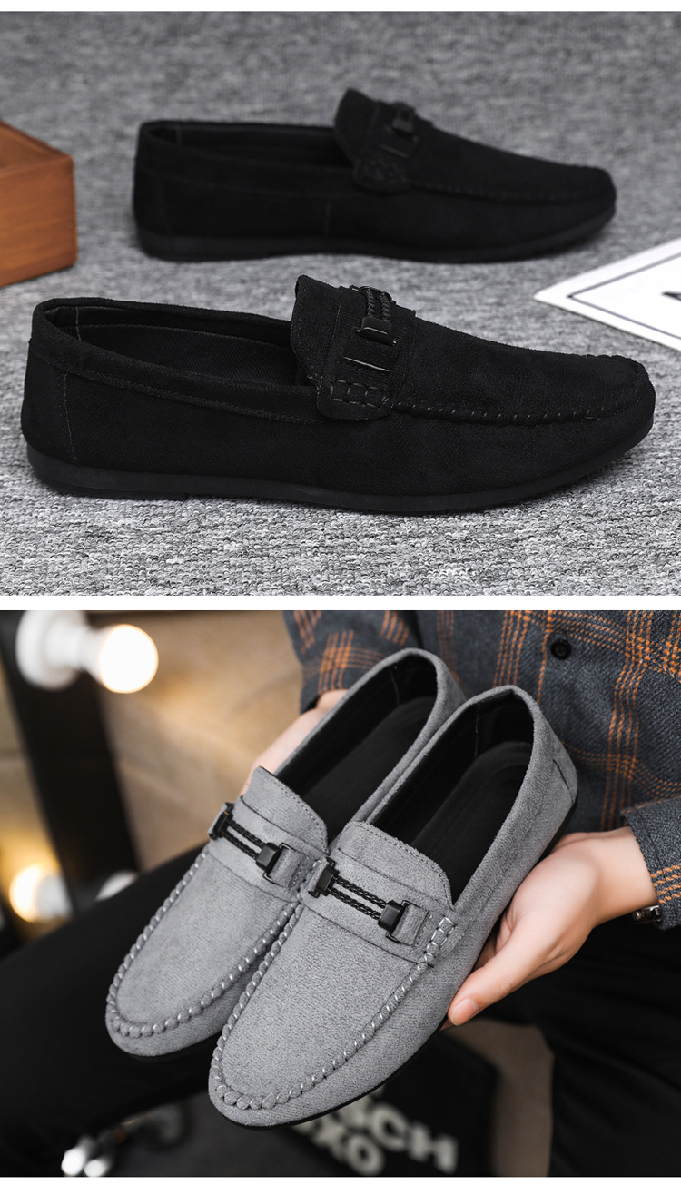 Wearable Ddmysports Breathable Shoes British Soft Soled Lightweight Men S Fashion Formal Slip On Black Outdoor Shoes lip