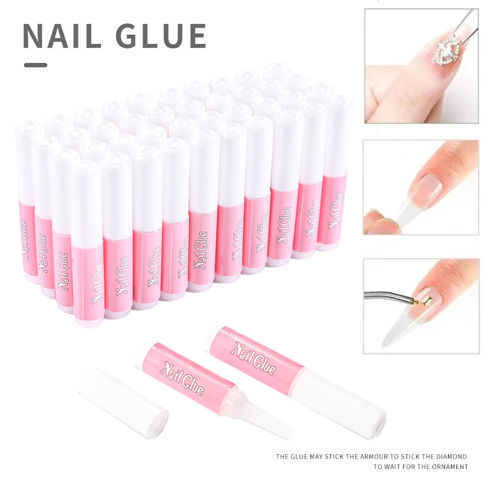 100Pcs packaging nail adhesive used for acrylic pressing nail tips adhesive super adhesive used for DIY nail art long-lasting adhesive 240703