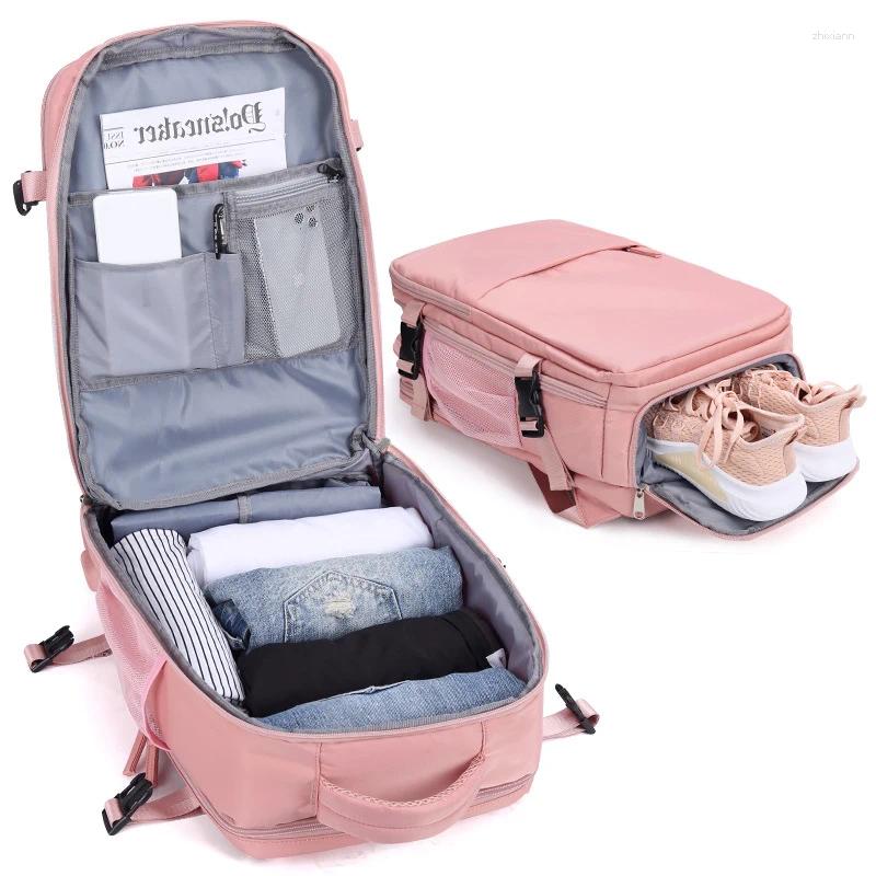 2025 NEW 2025 NEW School Bags Business Backpack Women Mountaineering Bag Teenage Girl 15.6 Inch Laptop Independent Shoe Travel Outdoor zhanyishengli