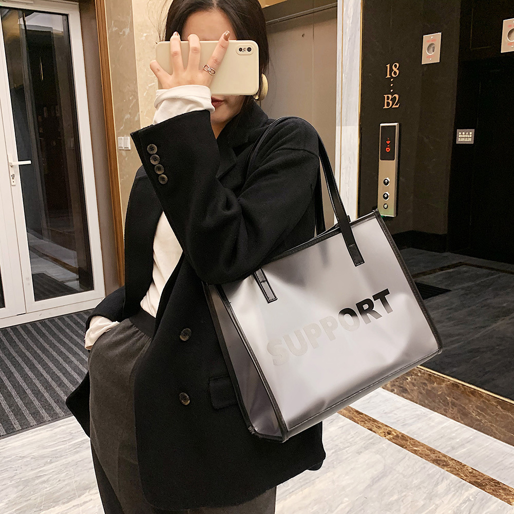 PVC Women Transparent Handbag Composite Bags Stylish Large Capacity Tote Underarm Bag Zipper Pouch Streetwear#17 swissmilitary