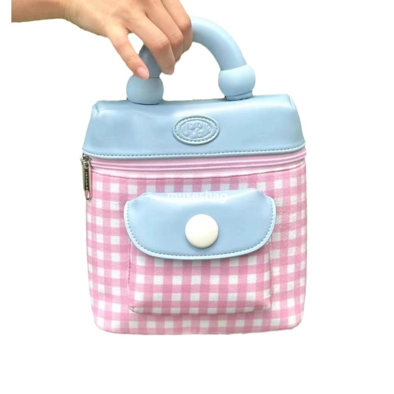 High Beauty Women's High Quality niche Macaron color series minimalist backpack new high beauty sweet style light luxury leisure commuting handba