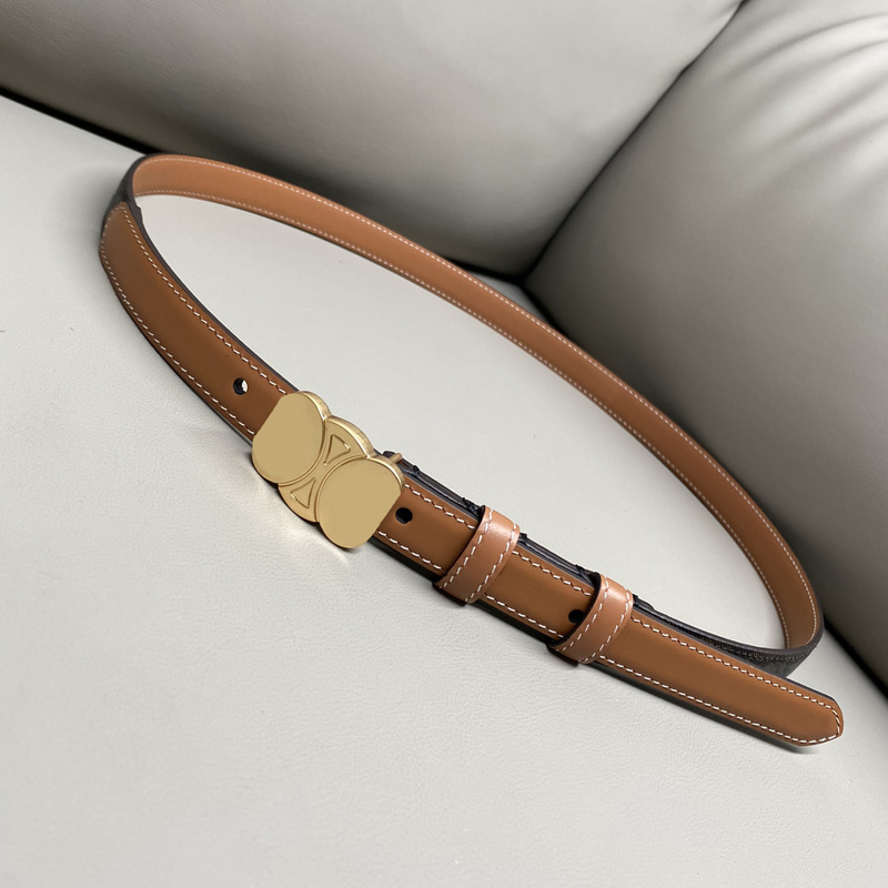 Women Designer Belt In Tan Brown Leather Ladies Stylish Belts Waistband High Quality