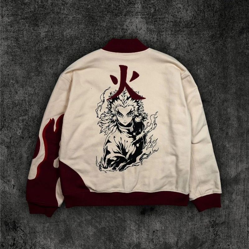 Y2K Men jacket Harajuku Anime Graphic vintage Oversized Hip Hop streetwear Women fashion Gothic Baseball Uniform Coat 240701wtt